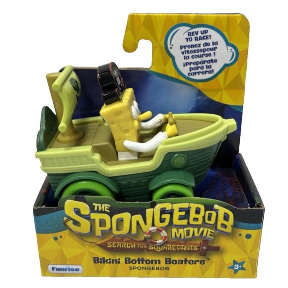 SpongeBob Movie Bikini Bottom Boaters SpongeBob Vehicle Figure Toy Playset New - Picture 1 of 8